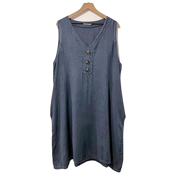 Alessia Pacini | 100% Linen Lagenlook Dress Alessia Pacini | 100% Linen Lagenlook Dress